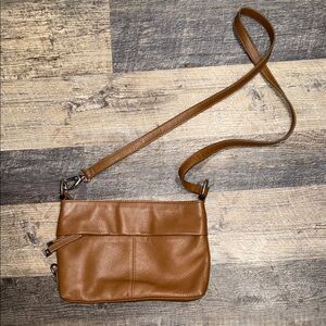 Tignanello Brown Leather Crossbody Bag